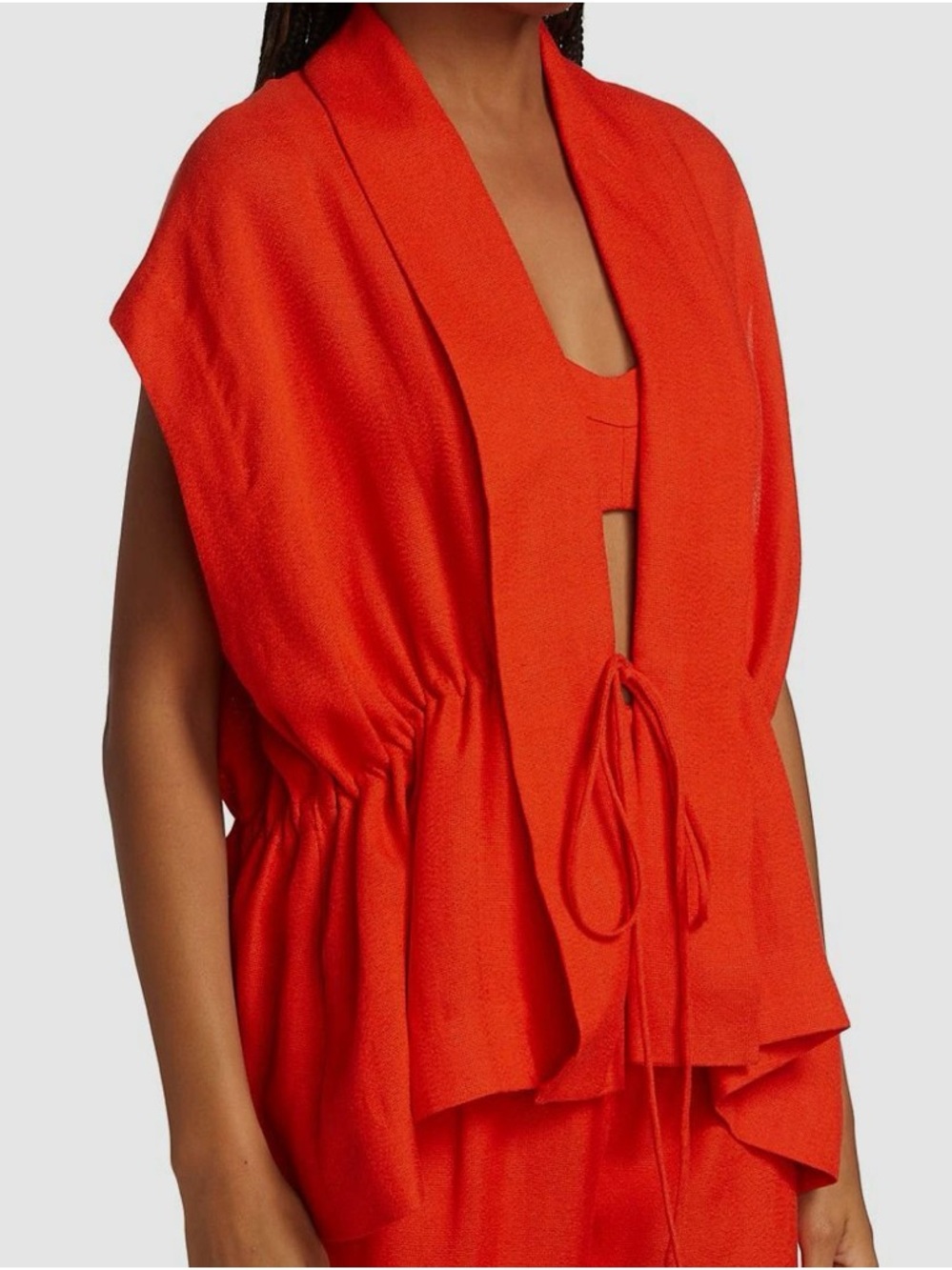 $715 TOVE Margot Cap-Sleeve Drawstring Jacket - EU 36 / US 4